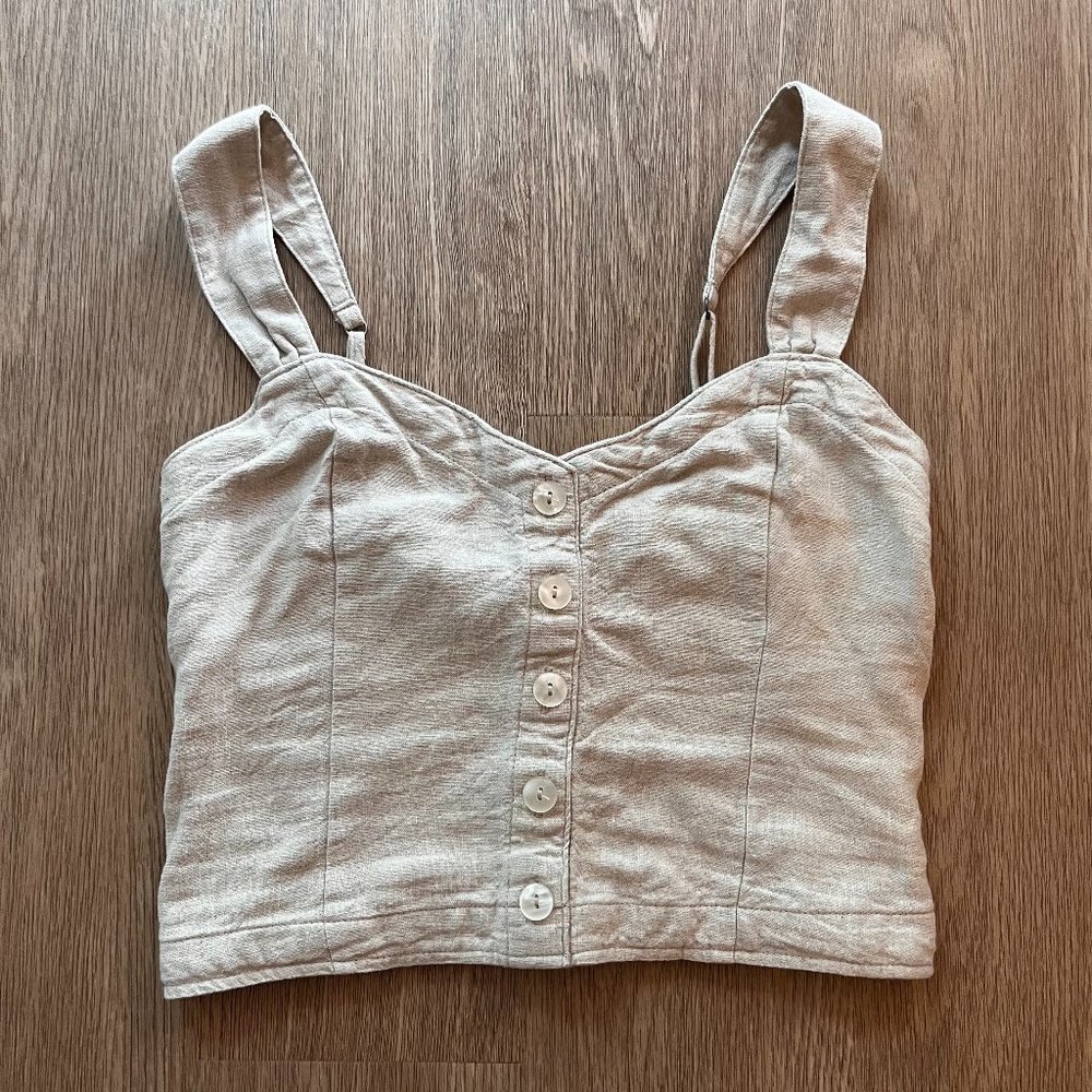 Abercrombie & Fitch Beige Crop Top